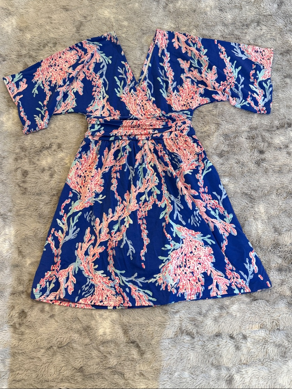 nwot Lily Pulitzer mini dress with built in shorts Coral Print Wrap Dress XXS